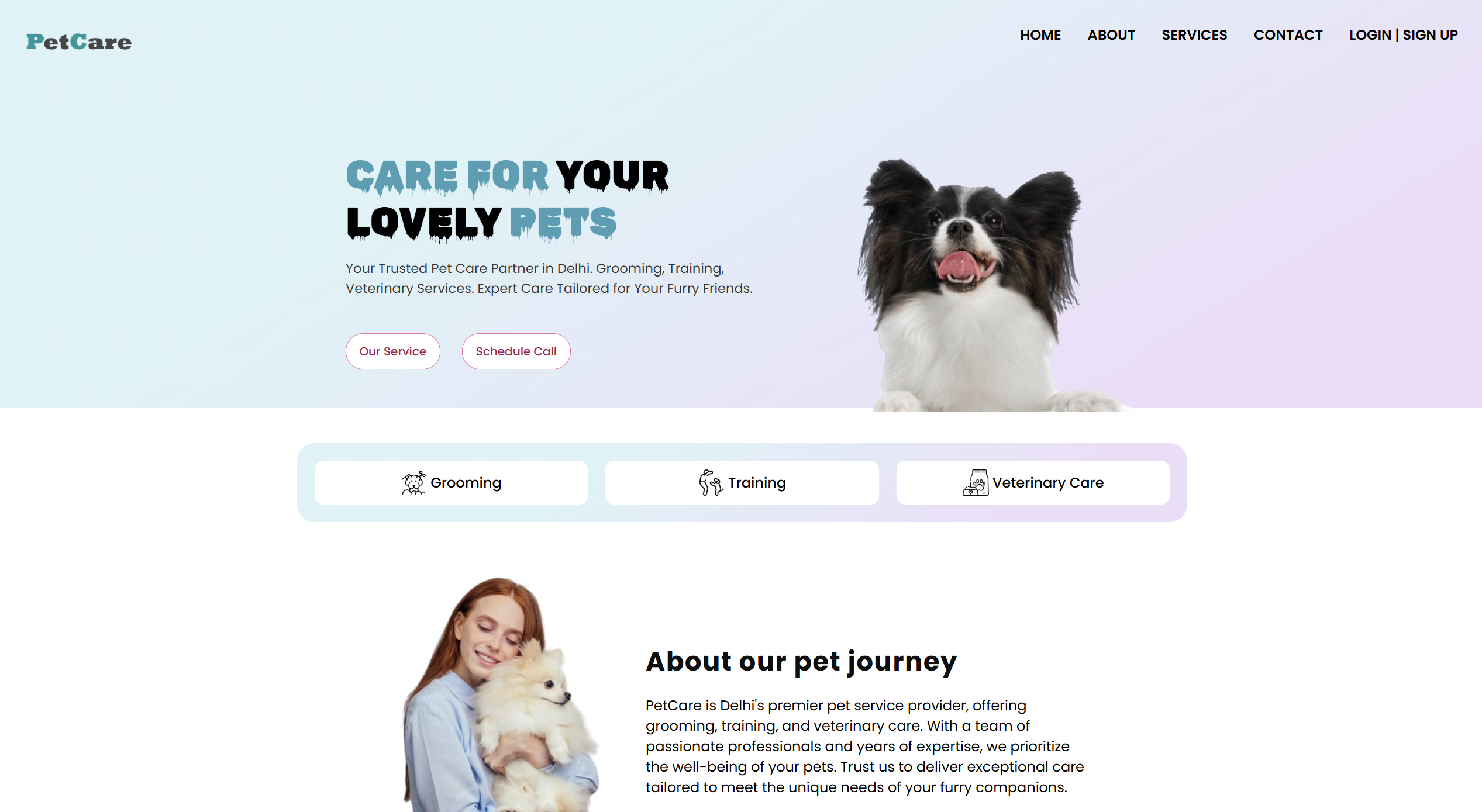PetCare website