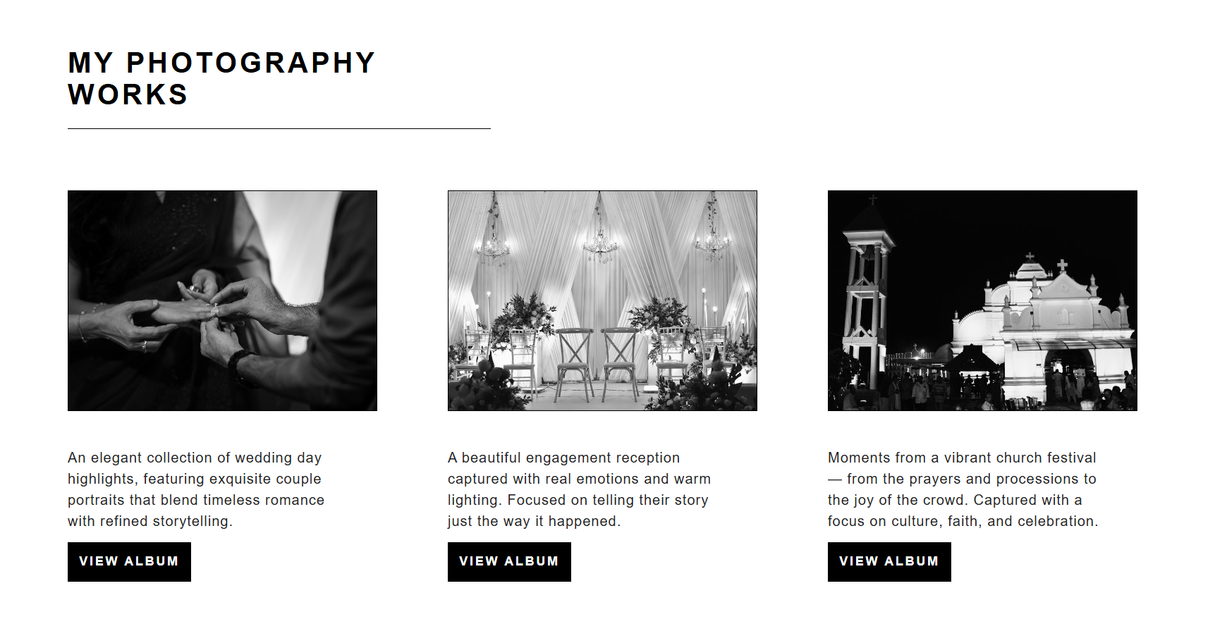 Photography Works Website
